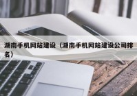 湖南手机网站建设（湖南手机网站建设公司排名）