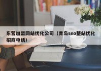 东营加盟网站优化公司（青岛seo整站优化招商电话）