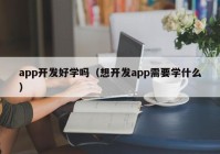 app开发好学吗（想开发app需要学什么）