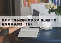 抚州第三方小程序开发多少钱（抚州第三方小程序开发多少钱一个月）