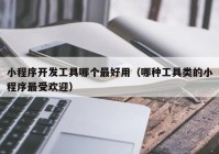 小程序开发工具哪个最好用（哪种工具类的小程序最受欢迎）