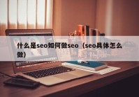 什么是seo如何做seo（seo具体怎么做）