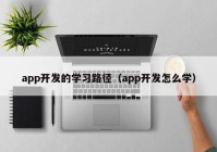 app开发的学习路径（app开发怎么学）