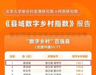 ?数字乡村指数全国百强县域榜单发布，位居榜单前十的县域都做了啥？